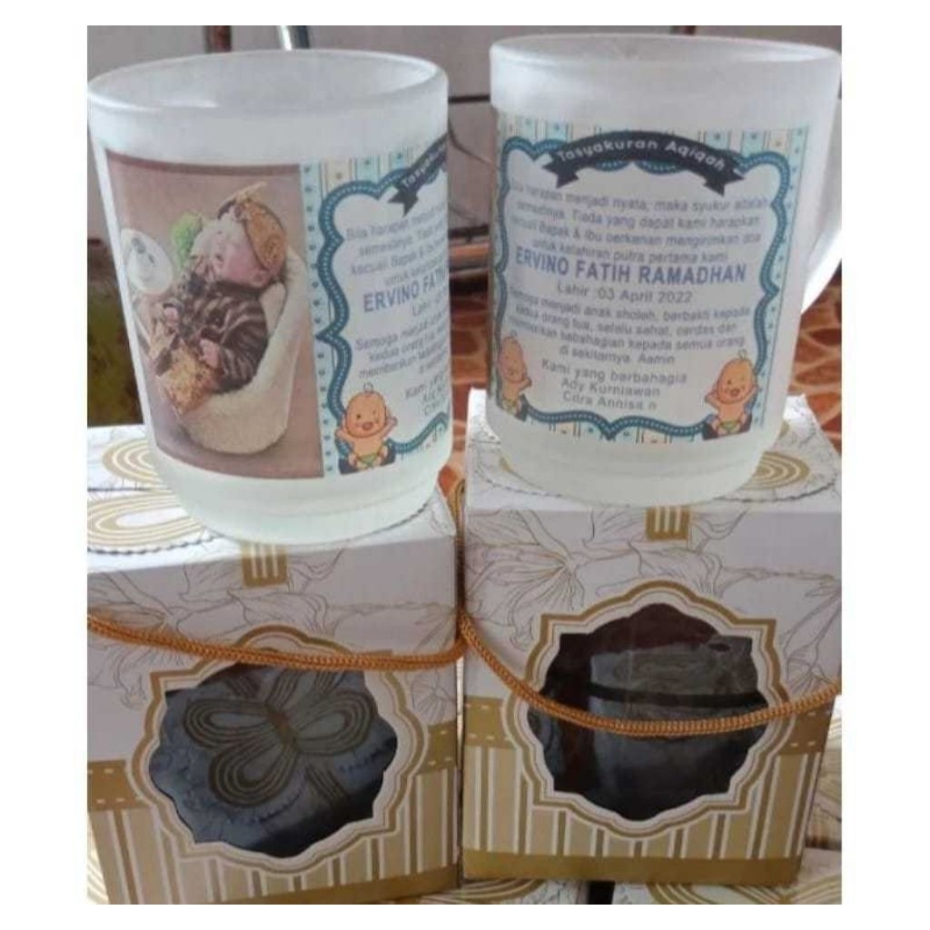 Souvenir aqiqah, Souvenir aqiqah anak perempuan, Souvenir custom anak, souvenir aqiqah anak laki lak