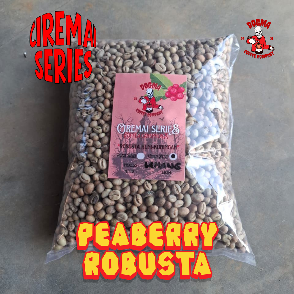 Biji Kopi Lanang Robusta | Green Bean Peaberry | Raw Coffee | Roast Bean Ciremai Kuningan Jawa Barat