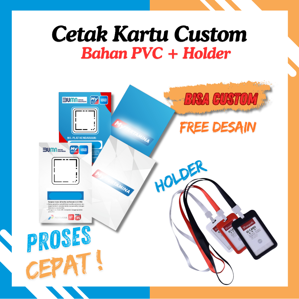 Kartu Barcode + Gantungan ID Card Lanyard MY PERTAMINA solar Kartu bahan bakar Subsidi