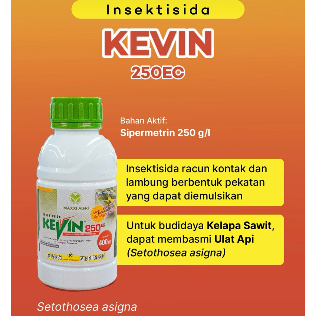KEVIN 250EC (400ML) Insektisida Sipermetrin 250g/l Maxxi Agri