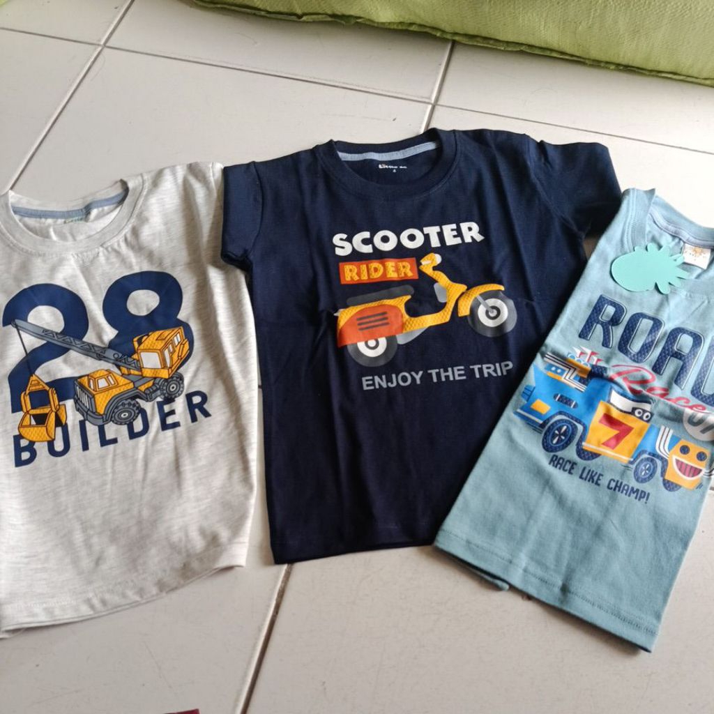 kaos little m anak laki-laki
