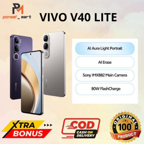 VIVO V40 LITE 4G 8/256GB - SECOND - FULLSET - BERGARANSI