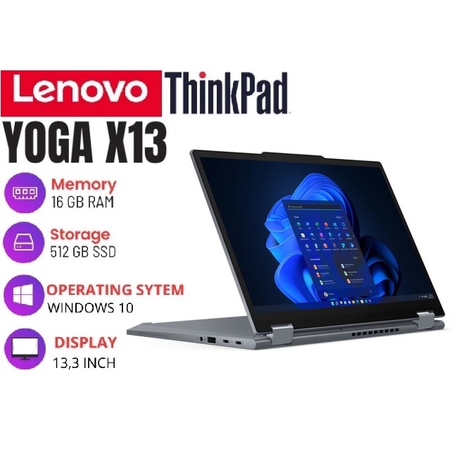 Laptop Lenovo YOGA X13 Core i7 GEN 11 RAM 16GB/SSD 1TB TOUCHSCREEN FULLSET
