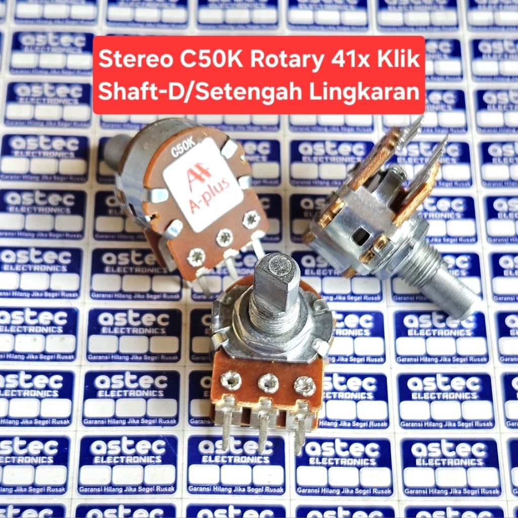 Potensio Stereo C50K Shaft-D Rotary KLIK