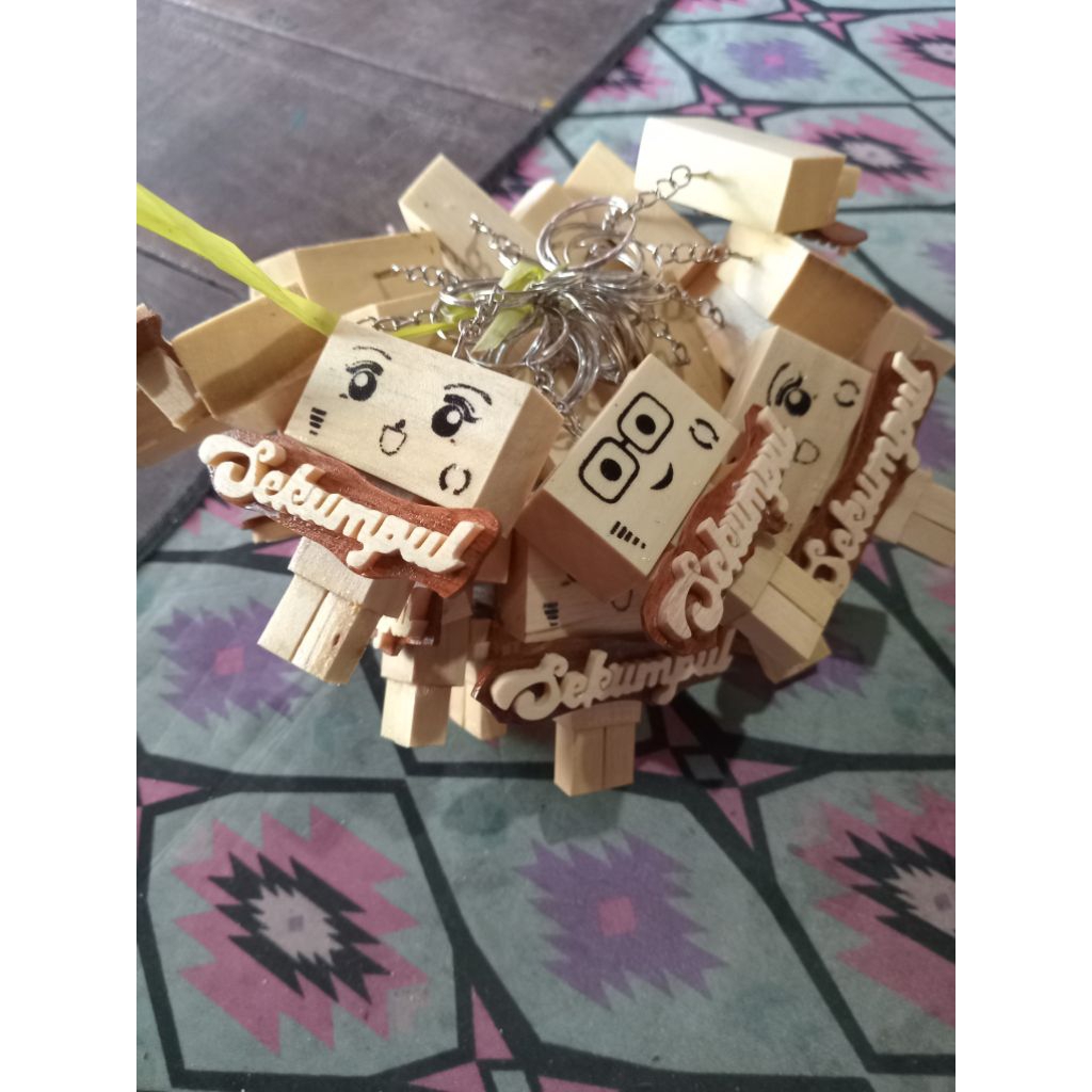 gantungan kunci danbo nama ukir