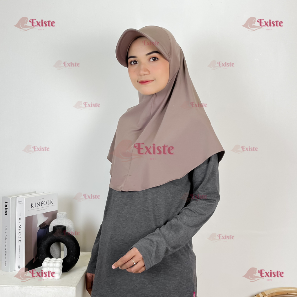 Jilbab Instan Sport Topi Dewasa Ukuran M Jersey Premium I Hijab Sporty Wanita Muslimah