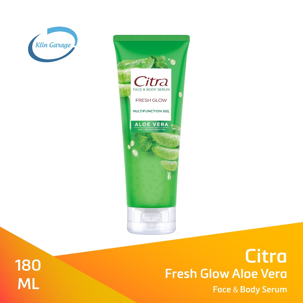 Citra Fresh Glow Multifunction Gel Body Serum Aloe Vera 20x Niacinamide 180 Ml - Pelembab Wajah Bada