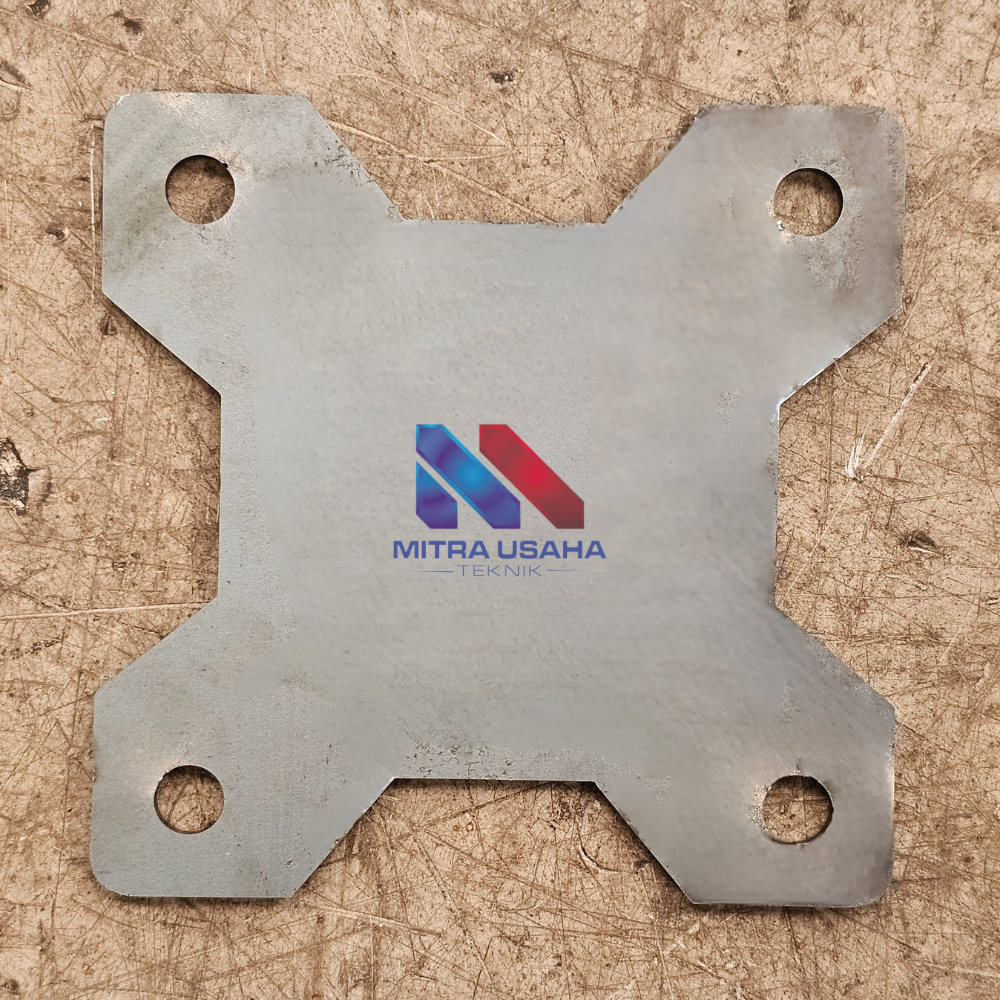 Bracket TV dan Monitor Besi Tebal 3 mm x 100 x 100 mm Cutting CNC Laser Custom Order Kuat dan Rapi