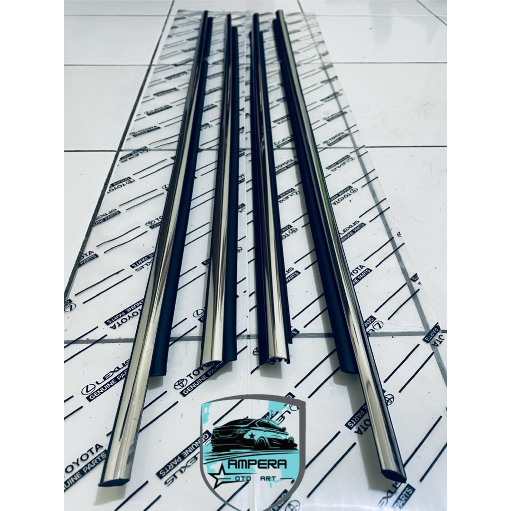 Karet pelipit kaca luar crome Innova 2004-2015 original
