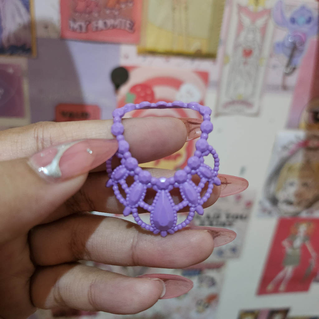 Aksesoris Boneka Barbie Ori Kalung Ungu