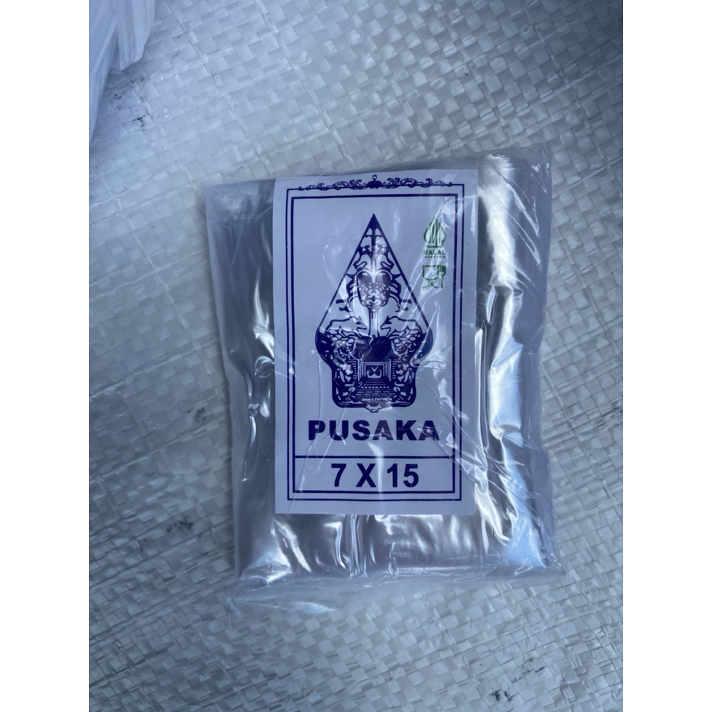 Plastik sambal cabe / PP tipis PUSAKA Ukuran 7x15 0.2