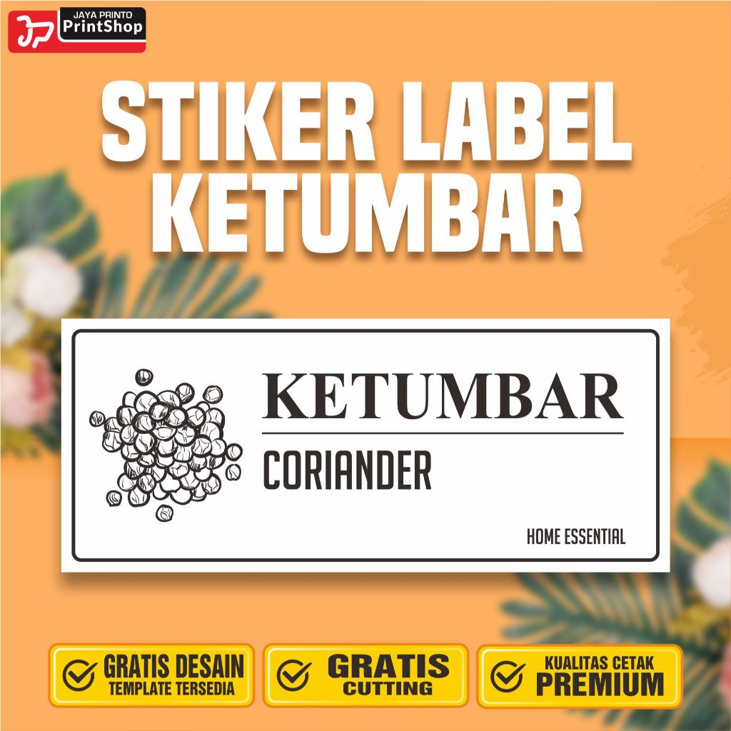 Stiker Label Bumbu Dapur Ketumbar Ready Tahan Air_STICKER