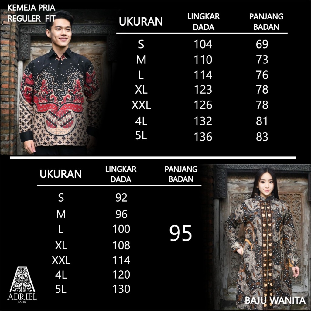 cuci gudang rayendra kemeja/tunik batik tulis premium - batik premium solo lengan panjang reguler
