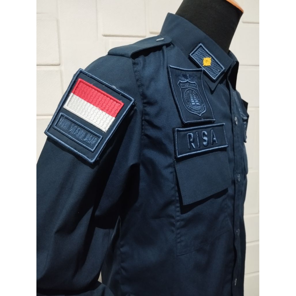BAJU KEMEJA TACTICAL KEMENIMIPAS KEMENKUM BIRU DONGKER/MAROON TERBARU MOHON BACA DESKRIPSI