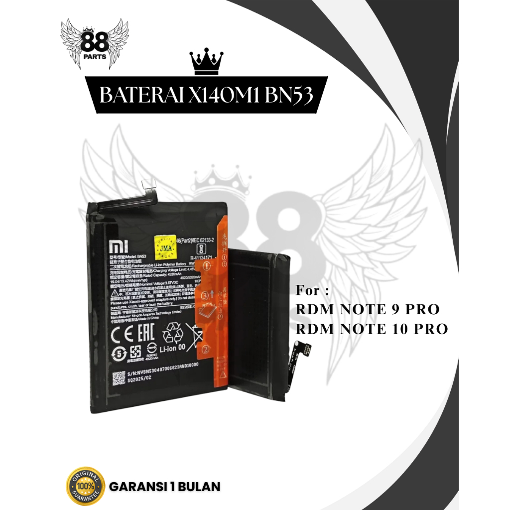 BATERAI BATTERY XIAOMI BN53 XIAOMI REDMI NOTE 9 PRO / REDMI NOTE 10 PRO DOUBEL [IC POWER] ORIGINAL