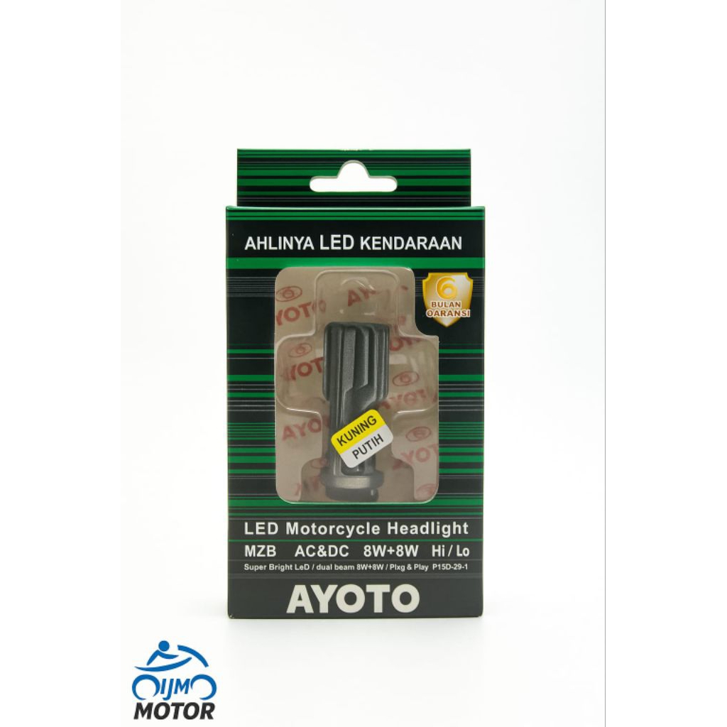 BOHLAM DEPAN MOTOR LED MERK AYOTO