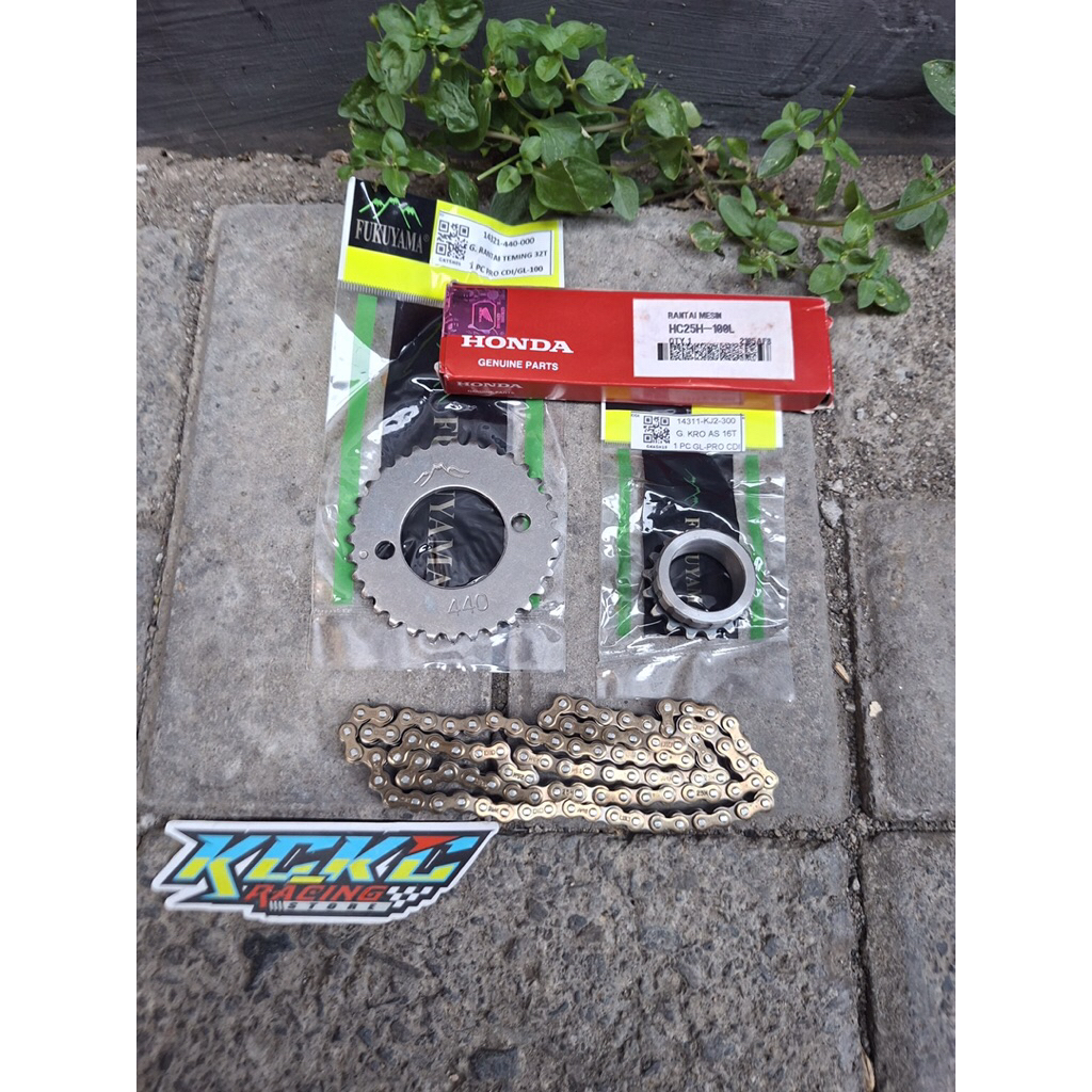 RANTAI KAMPRAT AHM RANTAI KETENG GIGI TIMING SERIES SET 98 & 100 GEAR TIMING SERIES FUKUYAMA KC_KC R