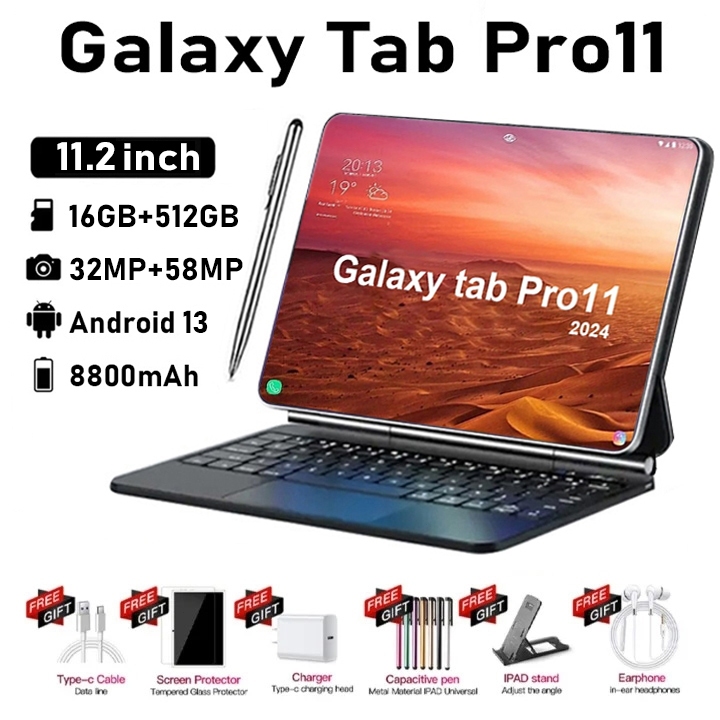 Tablet Baru Pro11 Tablet PC for pria anak Murah 11.2inci Tablet android RAM 16+512GB ROM terbaru sma
