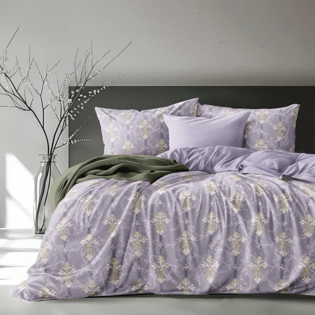 BIOSIBEDDING Sprei Sutra Serat Bamboo Organik 100s Motif Bunga - Sprei Bedcover Quilt Cover Duvet Ki