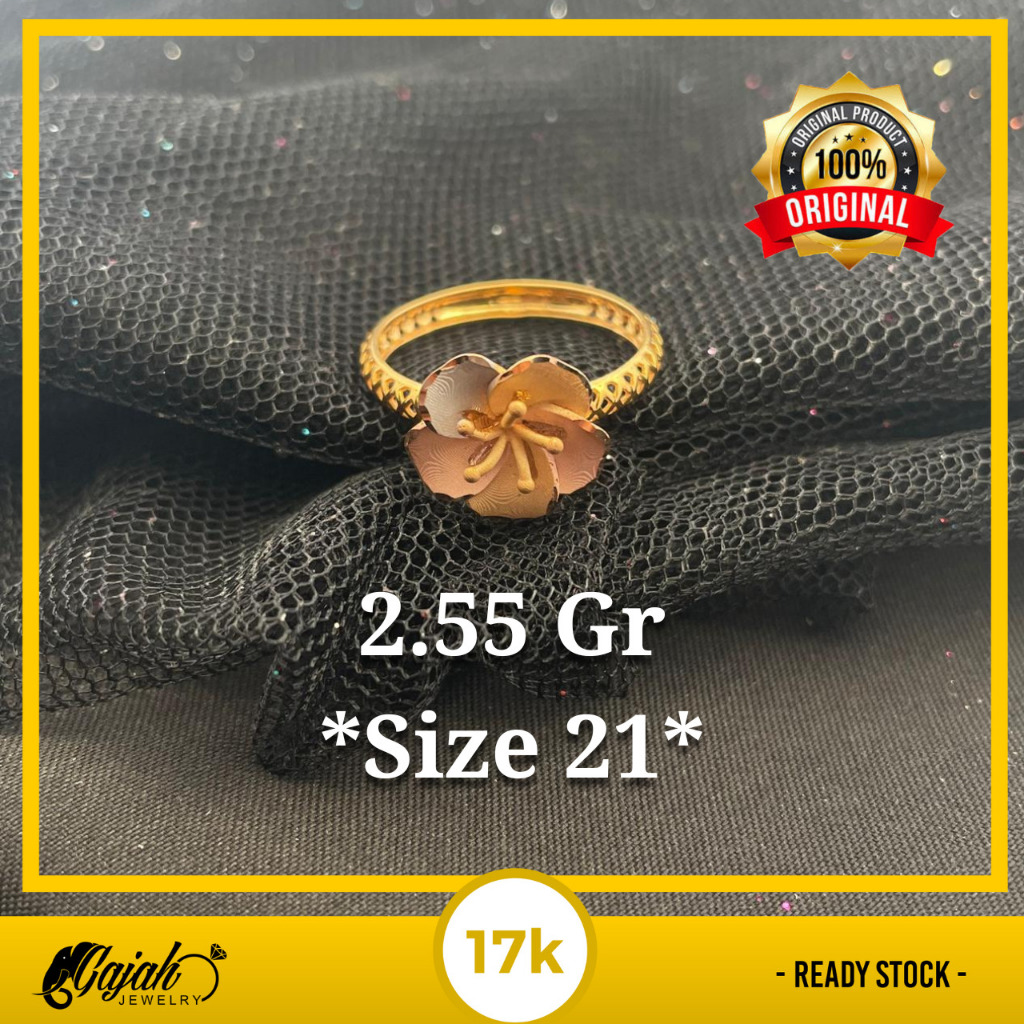 Cincin Emas 17K 2.55 Gram Toko Emas Gajah Online Salatiga 7925