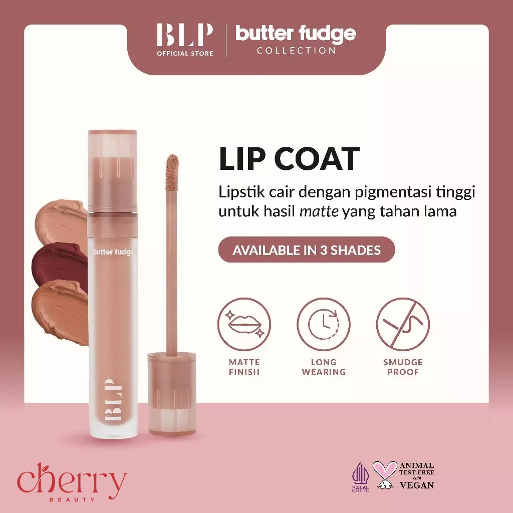 CHERRY BEAUTY | BLP Lip Coat Lip Cream - Butter Fudge Collection