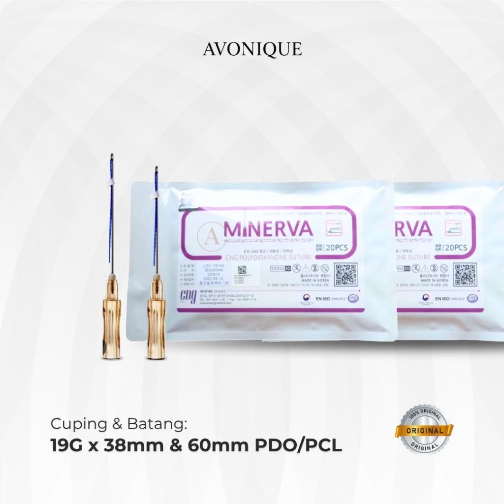 Satuan Minerva Benang Jenis PDO/PCL - Area Cuping & Hidung 19G x 38mm & 60mm
