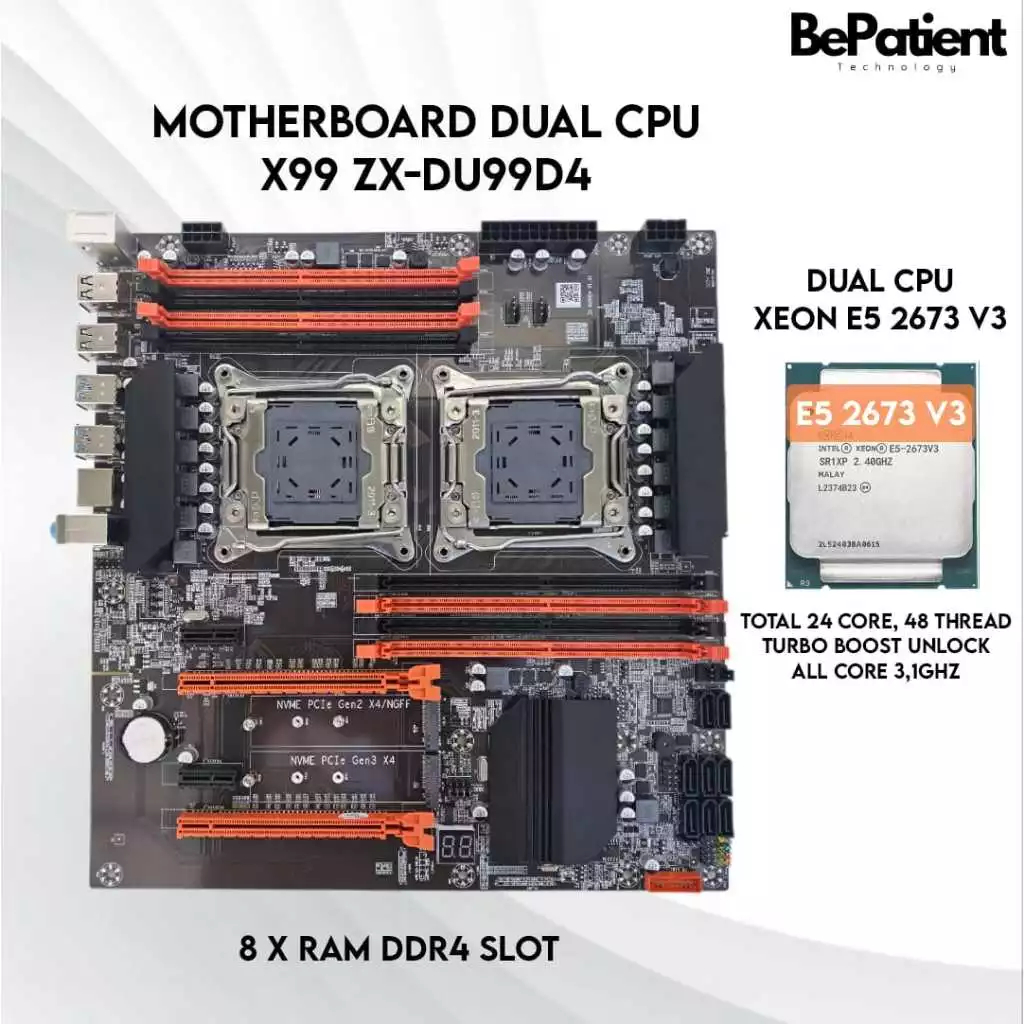 Motherboard X99 Dual CPU LGA 2683 + Xeon E5V4