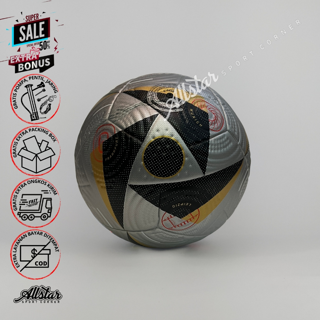 ADIDAS Bola sepak original adidas uefa germany league bola kaki original import size 5 press