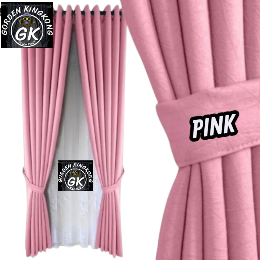 Gorden Mewah Gorden Jendela Minimalis Spesial Pink