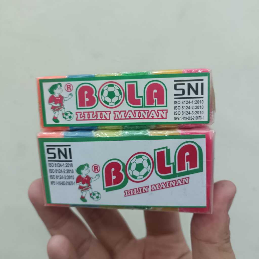 Plastisin/Malam/Lilin Mainan MERK BOLA (Besar dan Kecil)