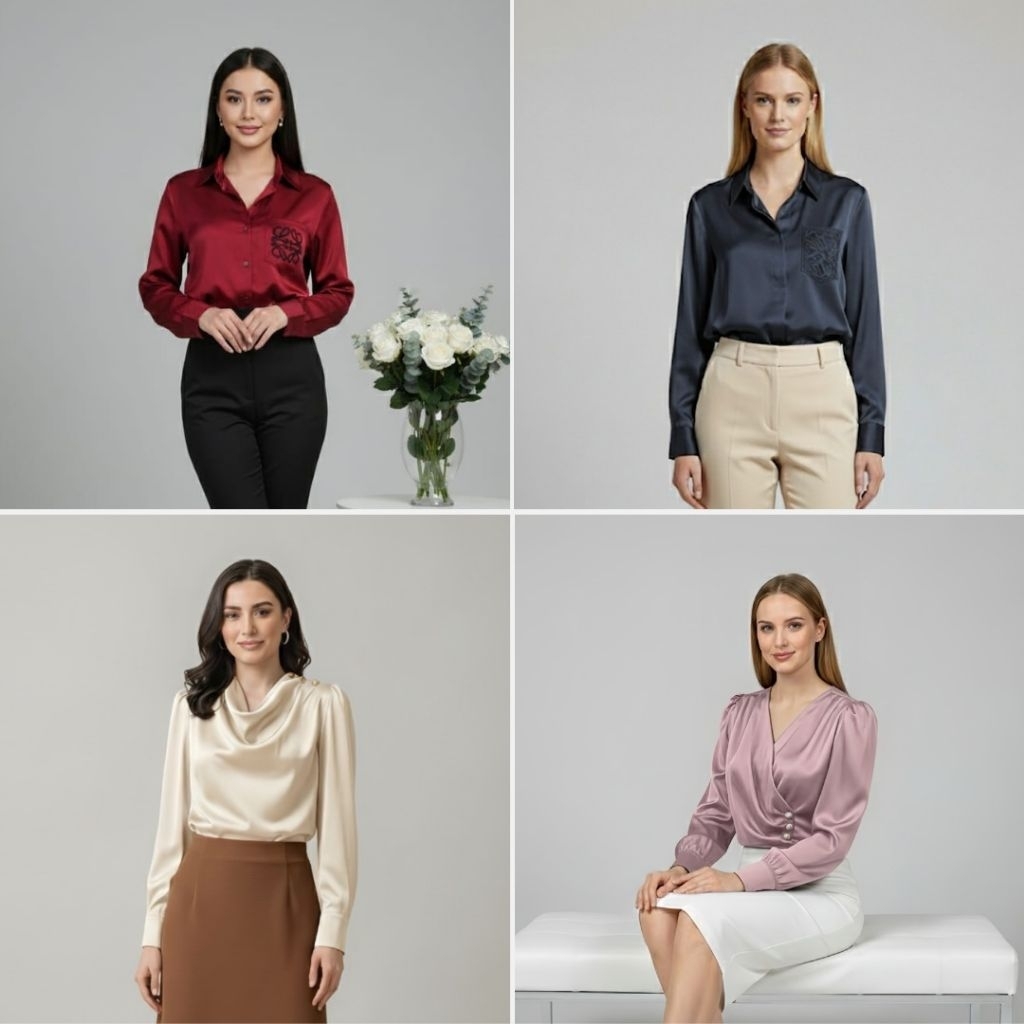 BAJUMI CLOTHING - ATASAN SILK SUTRA WANITA PREMIUM