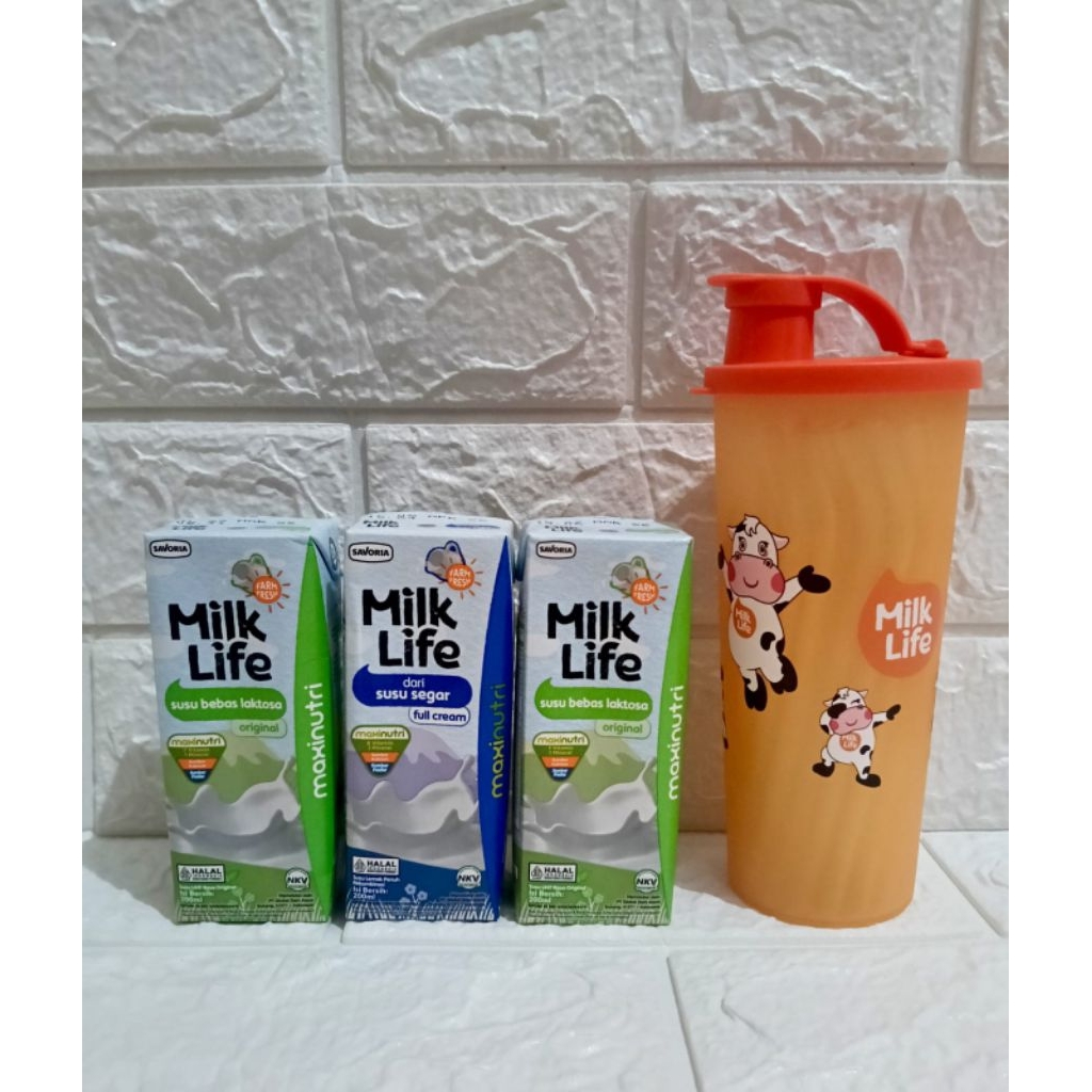 Merchandise Milk Life Tumbler/ Mug/ Gelas Hologram Sapi Milli Milk Life PRJ 2025