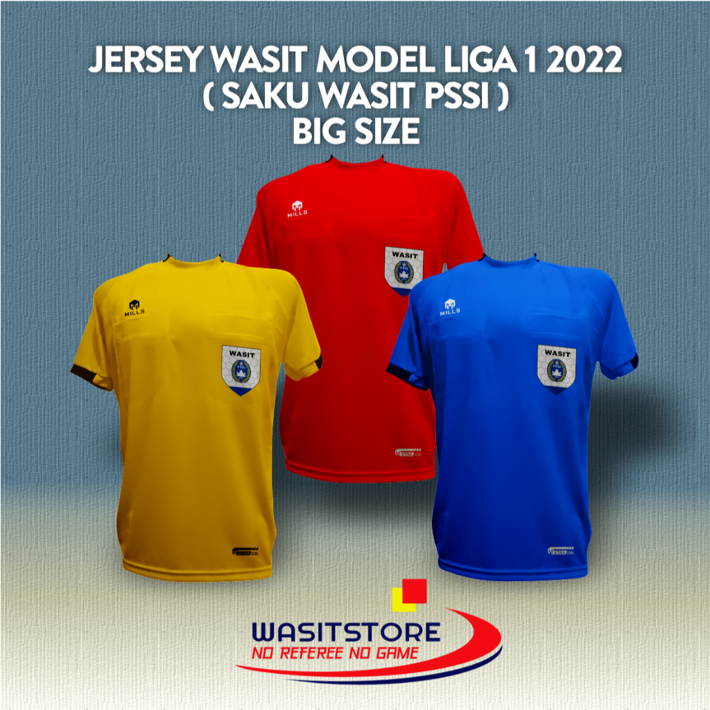 BAJU TUGAS WASIT MLLS LIGA 1 BRI 2022 BIG SIZE ( SAKU WASIT PSSI )