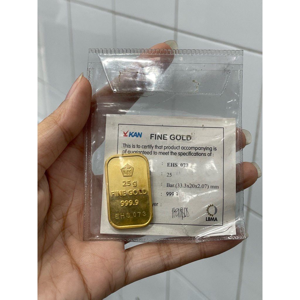 Logam Mulia Retro 25Gr EMAS ASLI