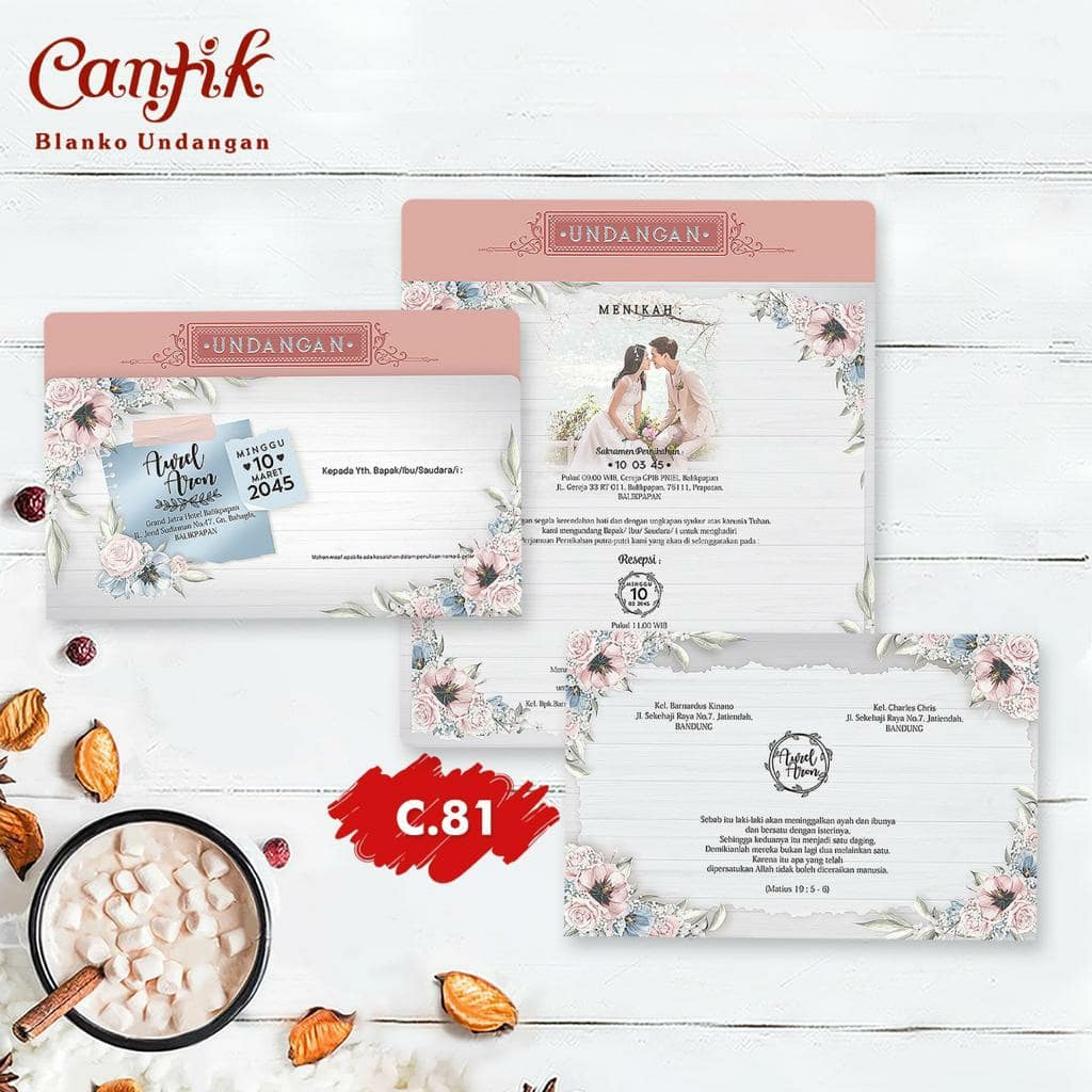 Kertas Blangko Undangan Cantik 81 Murah