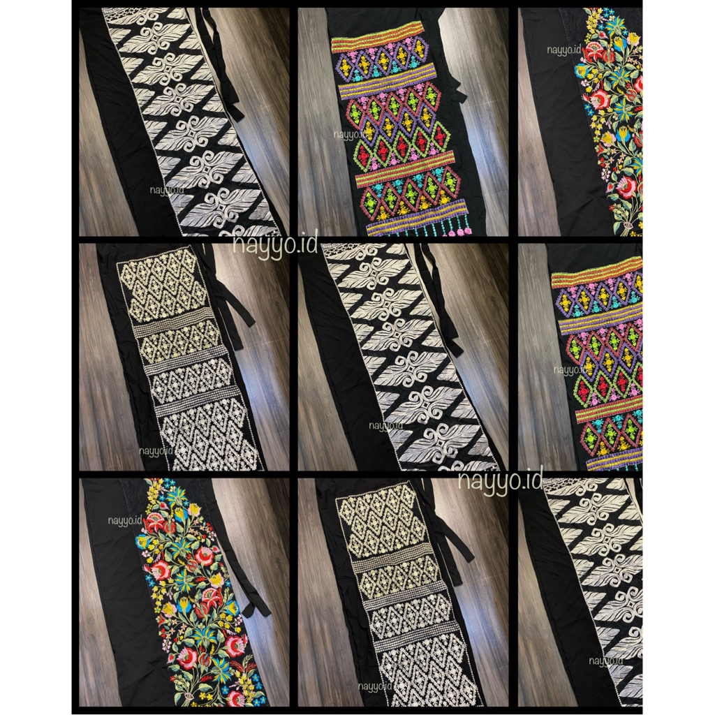 Lilit Bordir Motif Rok Lilit Bordir Motif