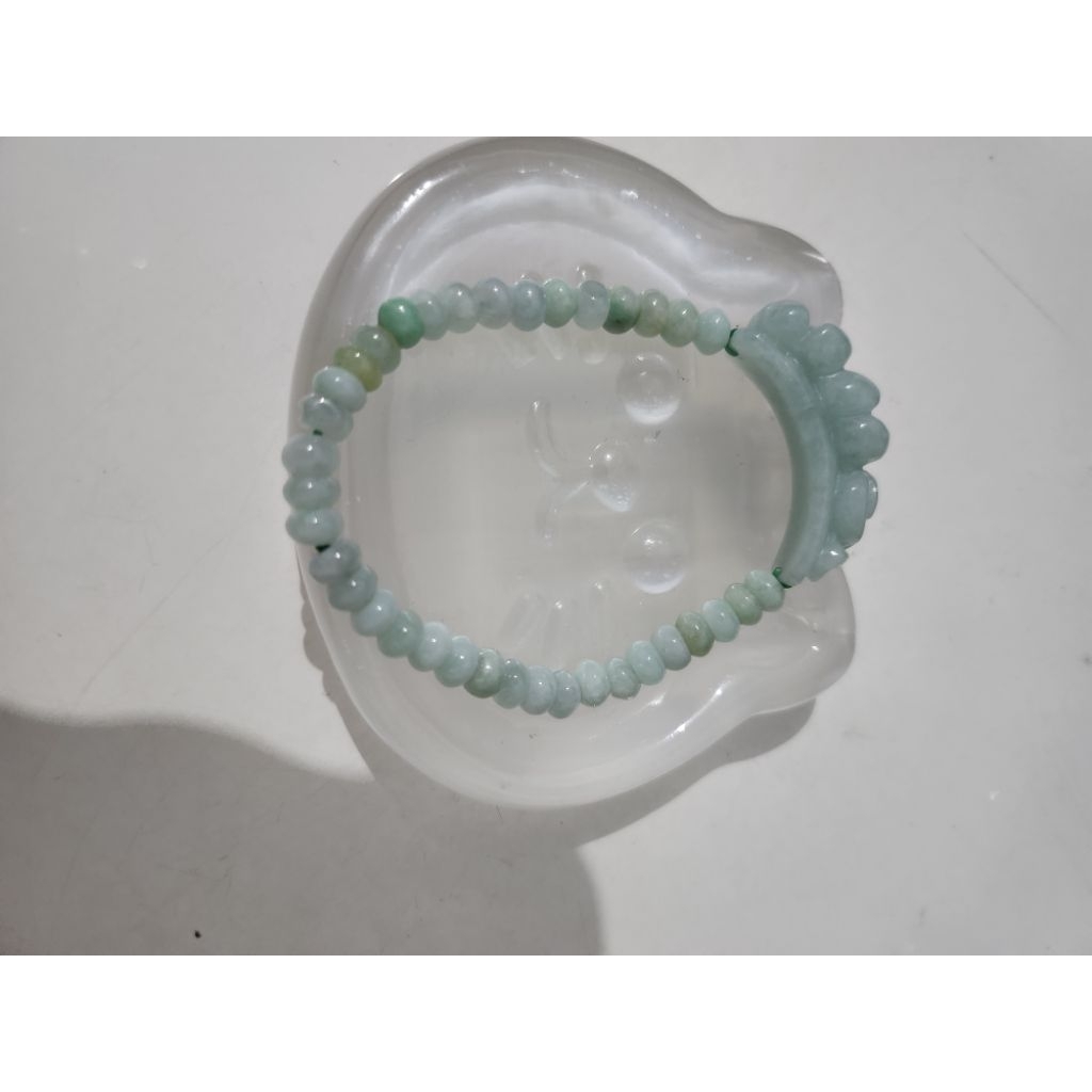 Gelang giok bunga ruyi apple green