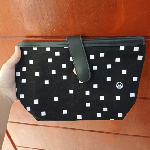 Jual Pouch Kosmetik Lucu elegean Pouch Serbaguna  | Tas Tenteng Kanvas Pouch Aestetic Tempat Menaruh