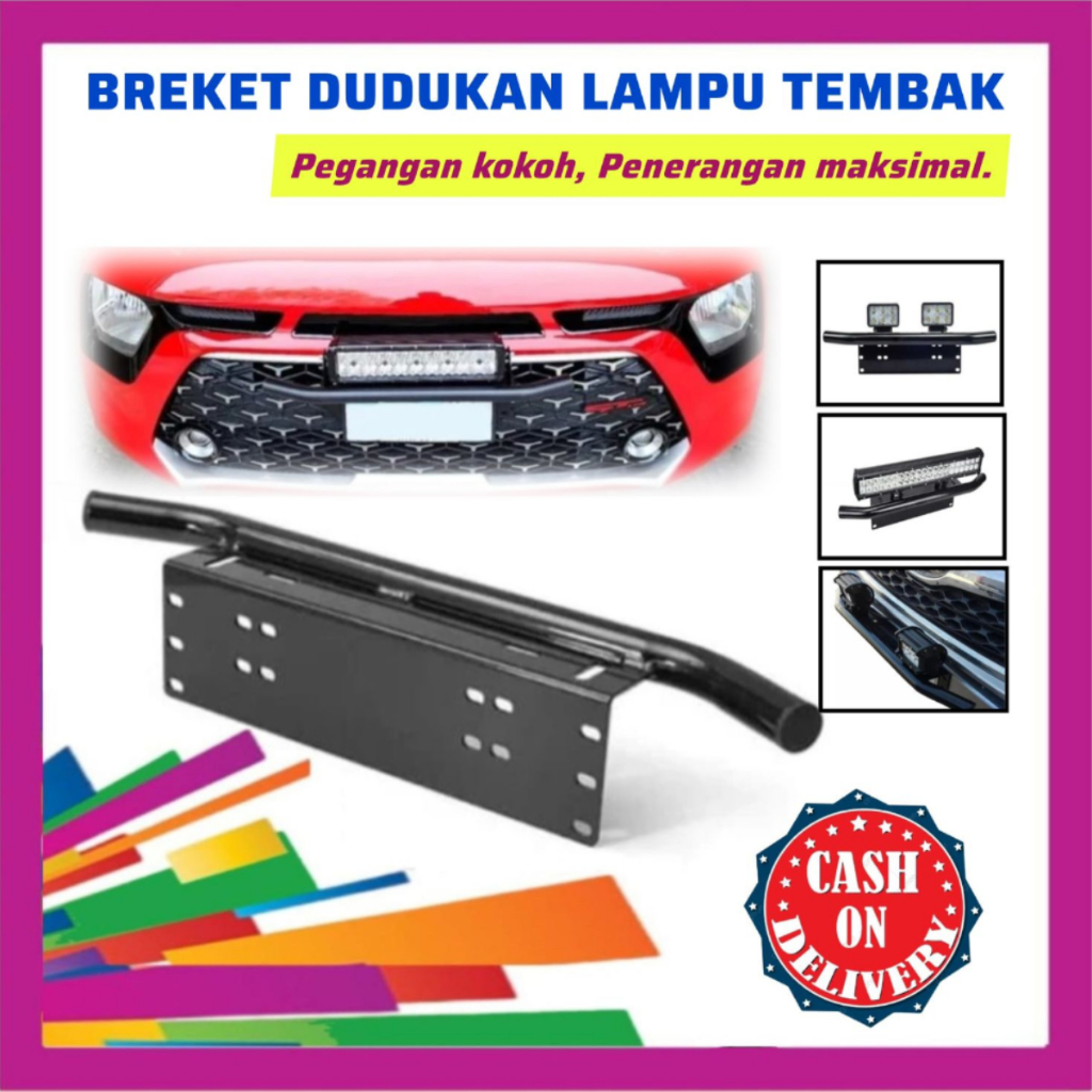 Breket Tanduk Tatakan Lampu Tembak Bumper Mobil | Dudukan Lampu Tembak LED Mobil