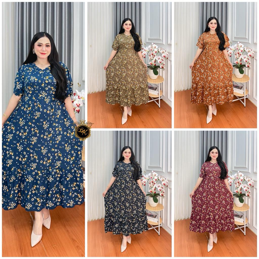 Dress Wanita |Daster Kanaya Jumbo Ld 130 | Dress Big Size Women | Dress Kanaya Jumbo| Daster Jumbo K