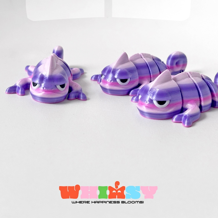 Gantungan Kunci Hewan Bunglon Lucu / Keychain Flexi Chameleon Mainan Anti Stress