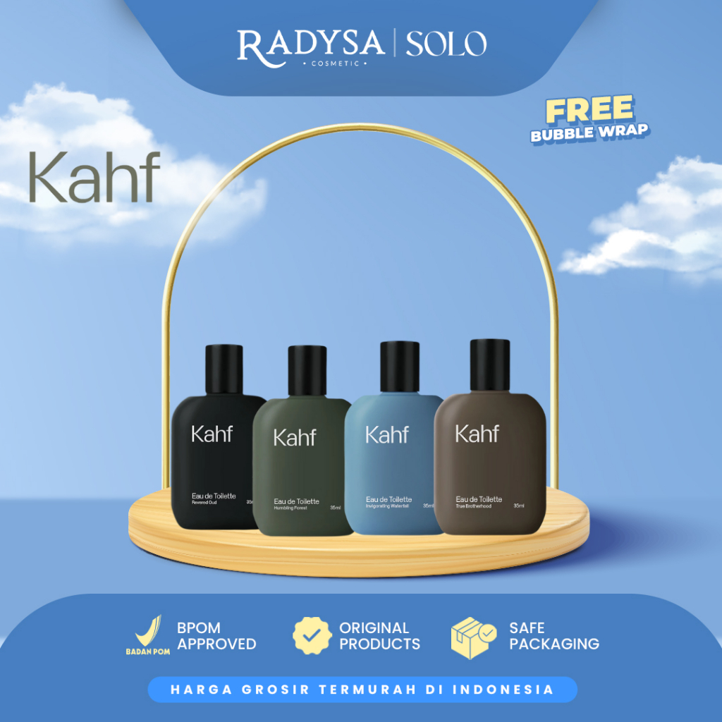 𝐑𝐀𝐃𝐘𝐒𝐀 - Kahf Parfum EDP EDT Revered Oud | True Brotherhood | Humbling Forest 35 ml Parfum Pria Laki