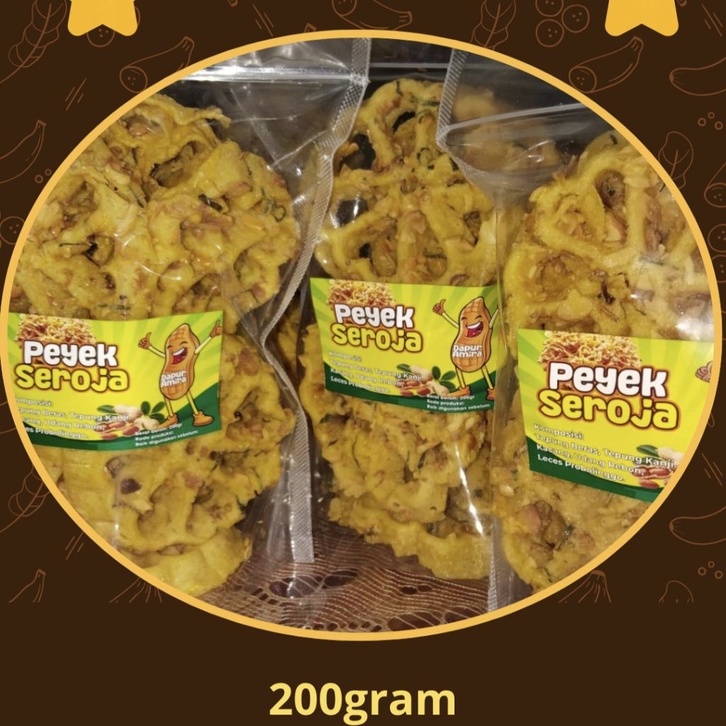 peyek seroja peyek kacang rebon