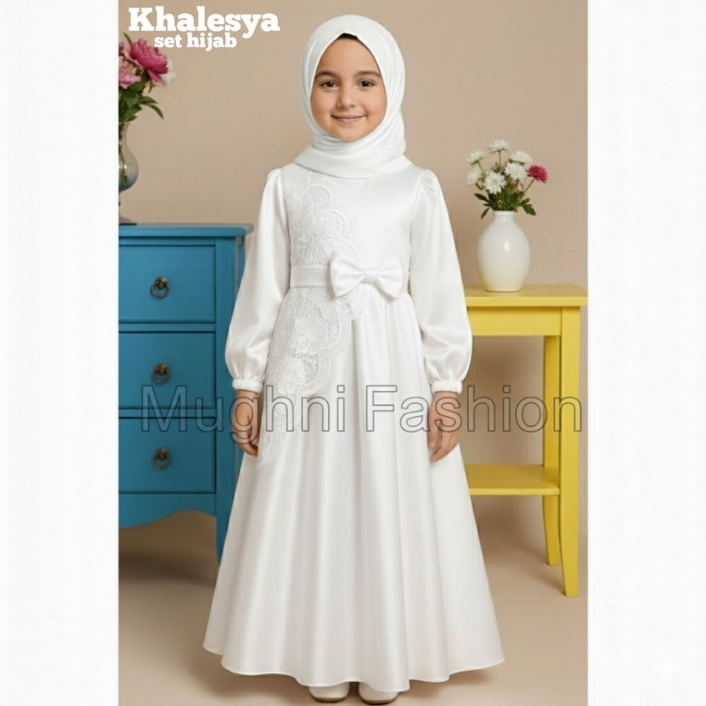 Ghamis Ngaji Bocah 7-11Th Set Gamis 1-10 Taun Jamis Hamis Syari Gams Gamus Bocah Pakaian Idul Fitri 
