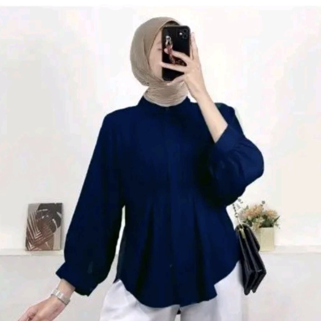 AIKO SHIRT BLOUSE KEMEJA KERUT WANITA AIKO SHIRT BLOUSE KEMEJA REMAJA KEKINIAN TRENDY
