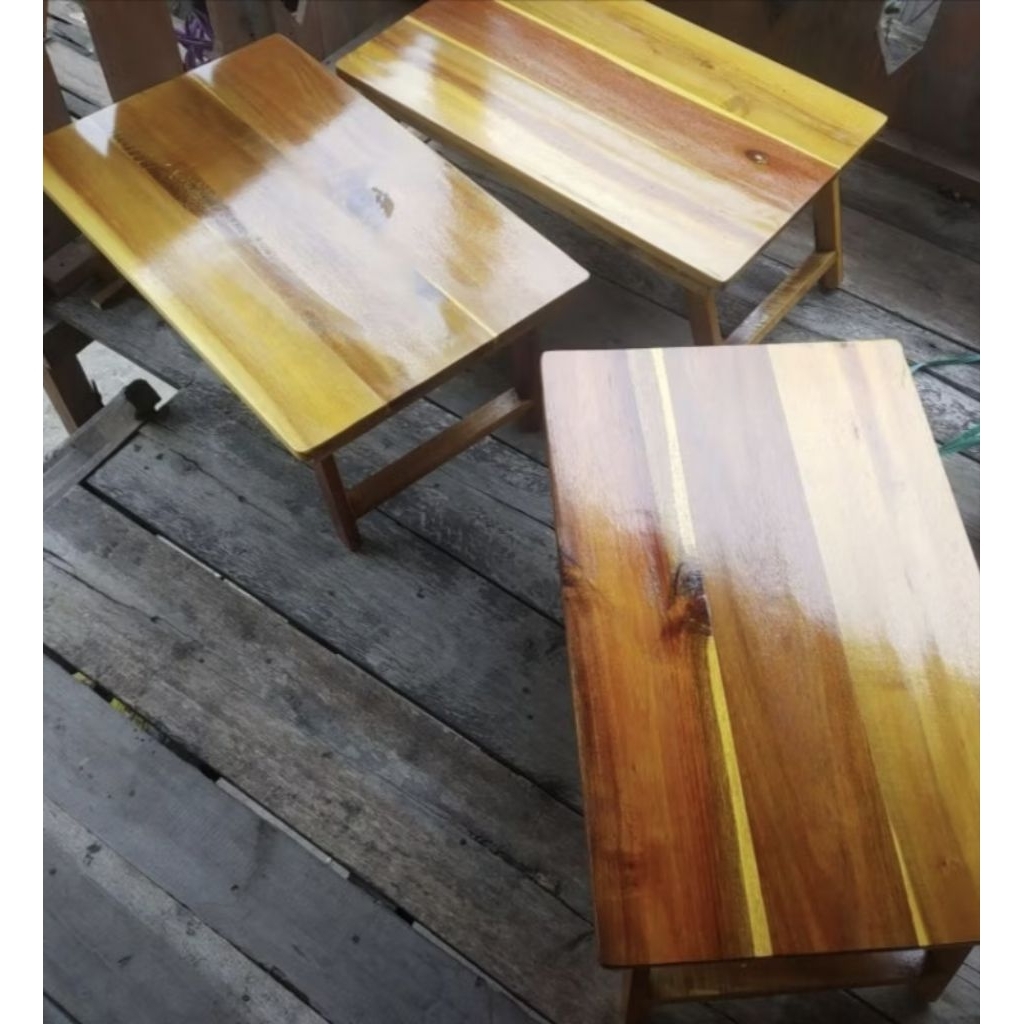 Meja Belajar Lipat Besar / Meja Camping Lipat / Meja Lesehan Full Kayu Jati