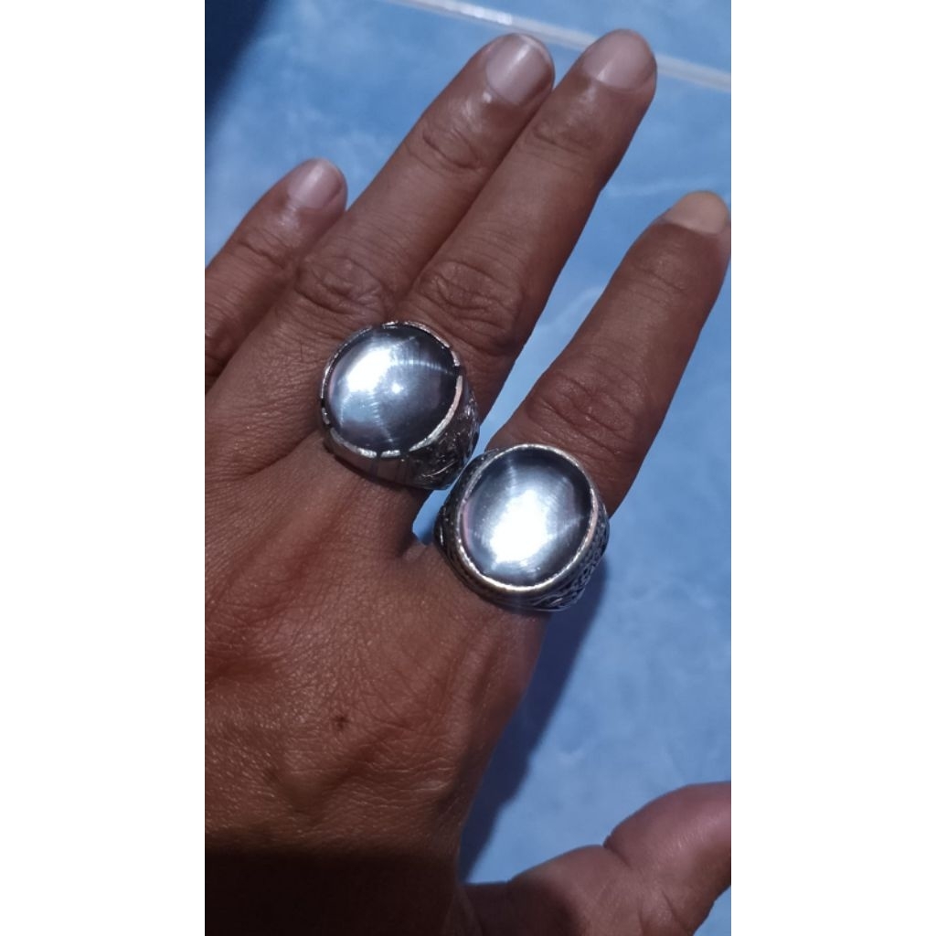batu star Quartz asli natural mewah.ring 8/9