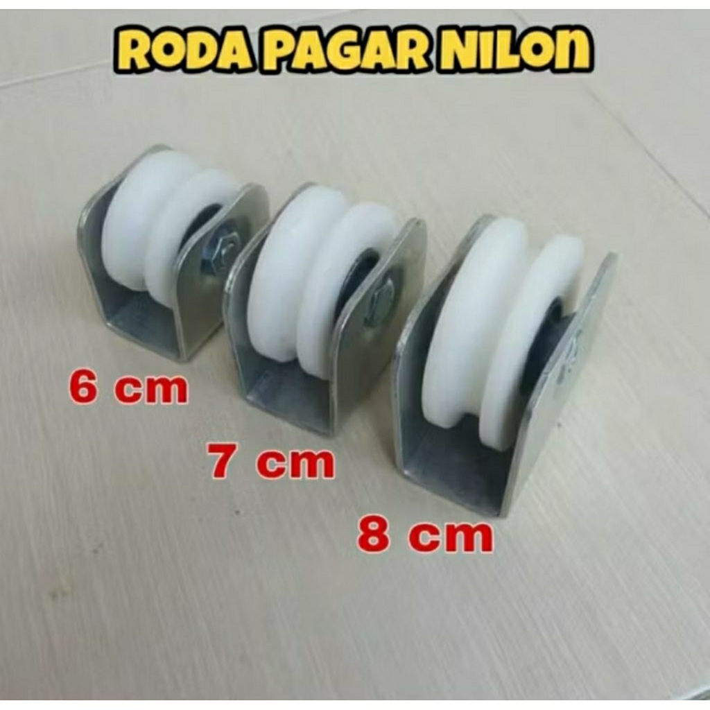 RODA PINTU PAGAR NILON AKSESORIS ORNAMEN PAGAR