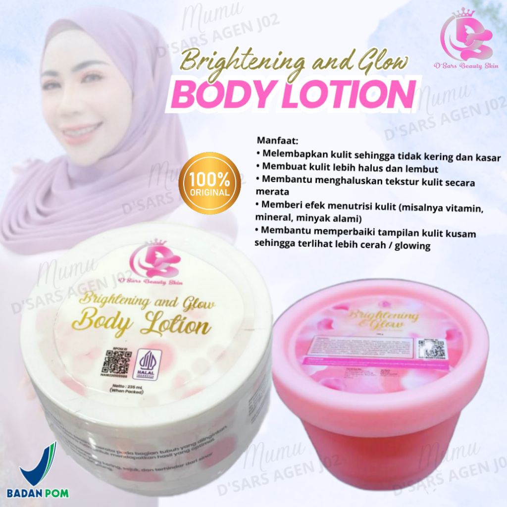 (AGEN J02) BODY LOTION (BRIGHTENING GLOW) || D'SARS BEAUTY SKIN