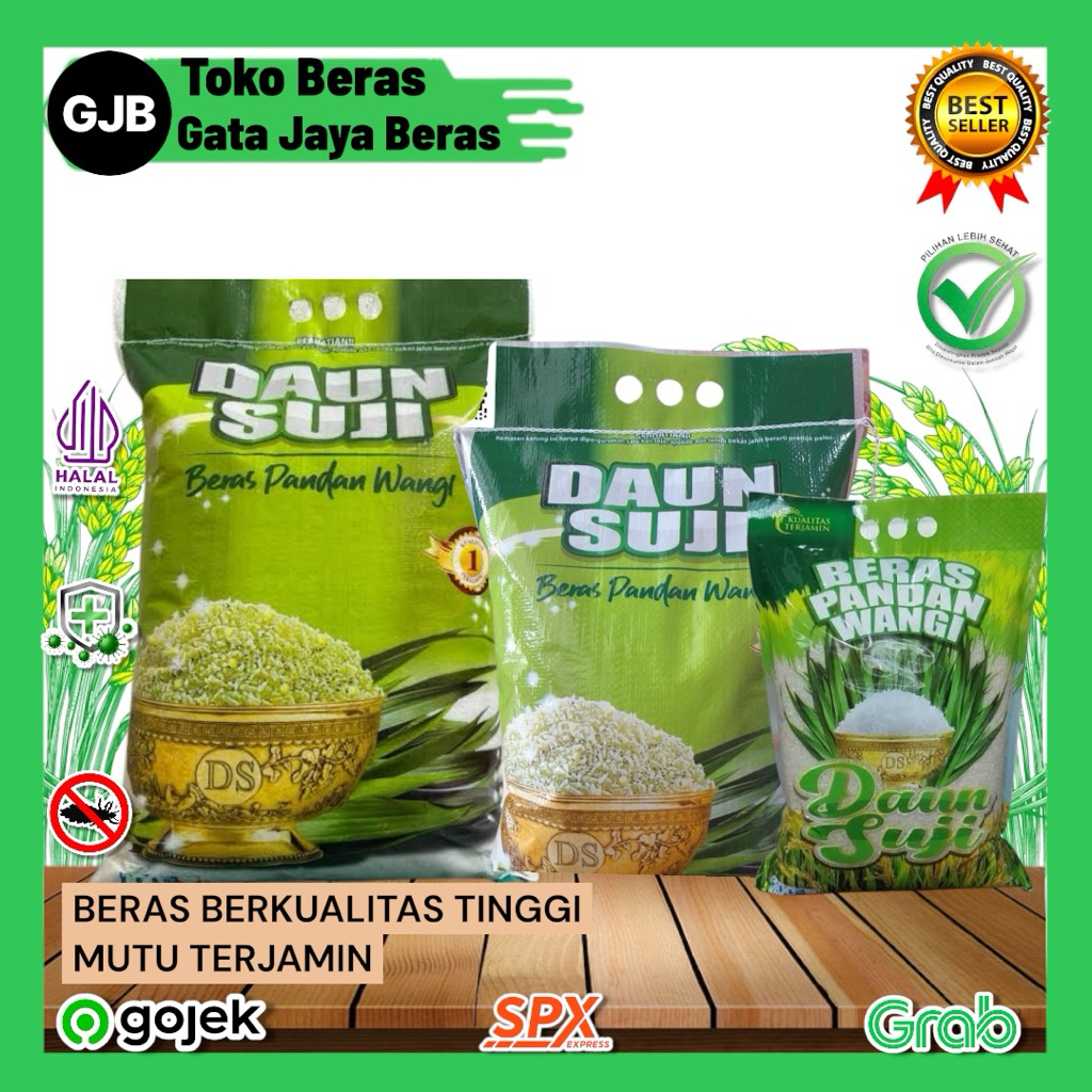 Beras Pandan Wangi Daun Suji 3kg 5kg 10kg 20kg